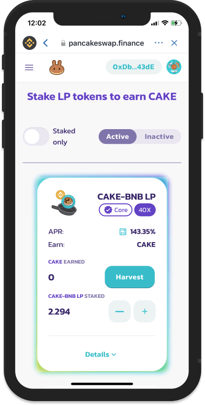 Tiến hành Stake token FlIP để kiếm đồng CAKE